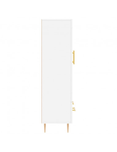 Credenza Bianca 69,5x31x115 cm in Legno Multistrato