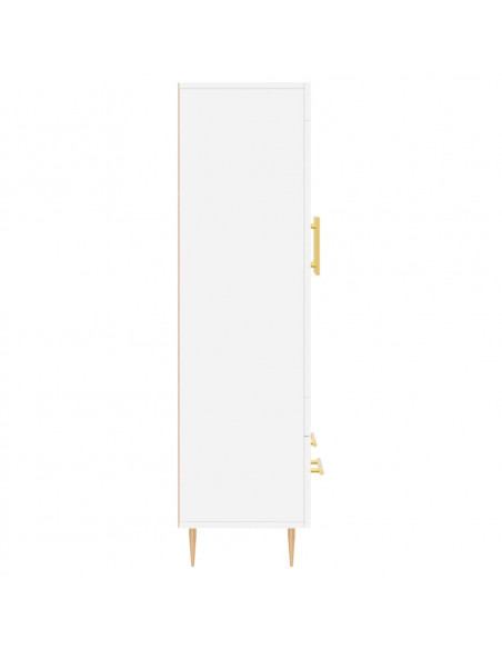 Credenza Bianca 69,5x31x115 cm in Legno Multistrato