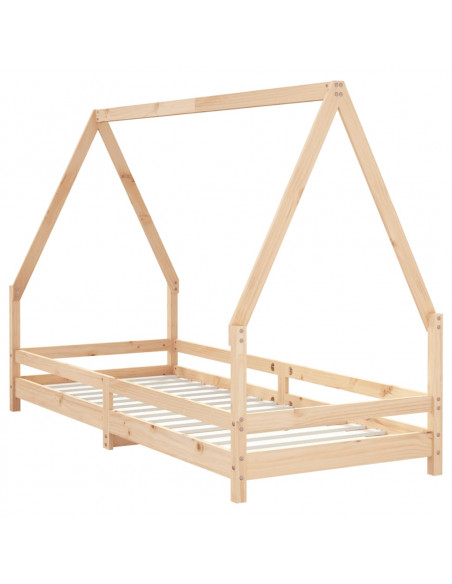 Giroletto per Bambini 90x200 cm in Legno Massello di Pino