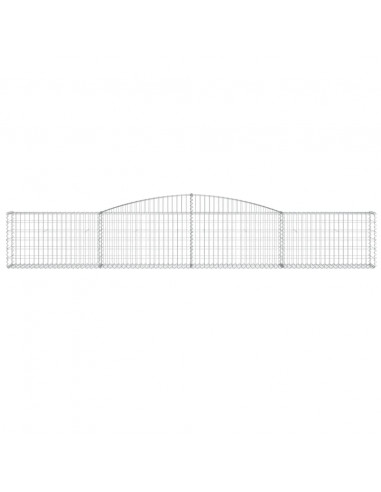 Cesti Gabbioni ad Arco 4 pz 400x30x60/80 cm Ferro Zincato