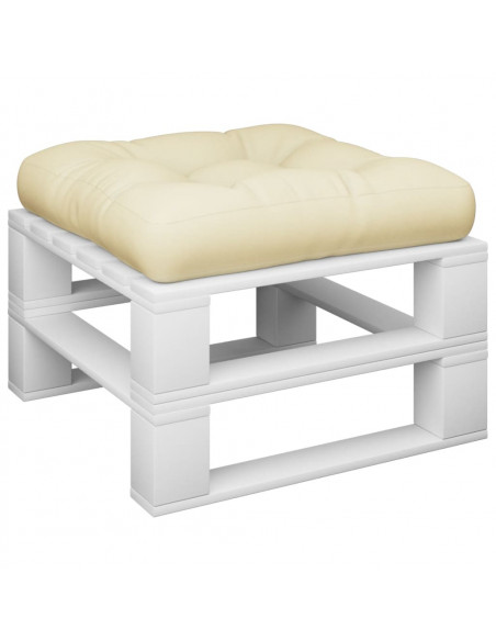 Cuscino per Pallet Crema 58x58x10 cm in Tessuto