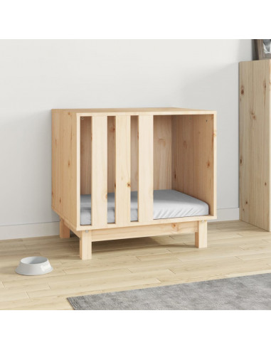 Casetta per Cani 60x45x57 cm in Legno Massello di Pino