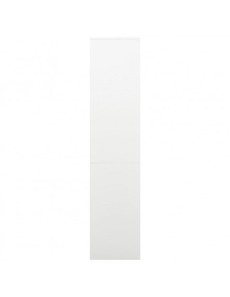Armadio per Ufficio Bianco 90x40x180 cm in Acciaio