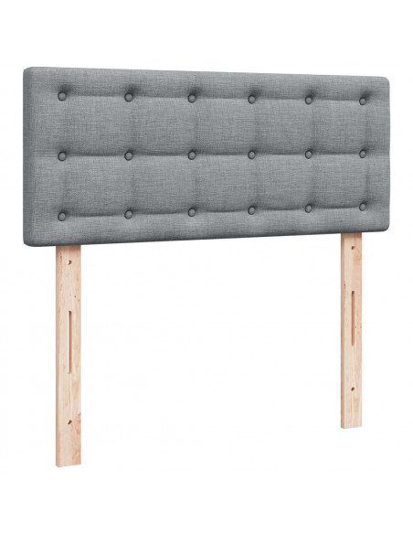 Giroletto a Molle con Materasso Grigio Chiaro 120x200cm Tessuto