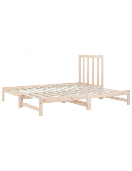 Dormeuse Estraibile 2x(90x190) cm Legno Massello di Pino