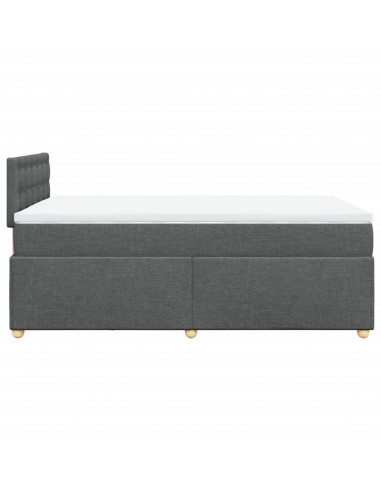 Giroletto a Molle con Materasso Grigio Scuro 120x190cm Tessuto