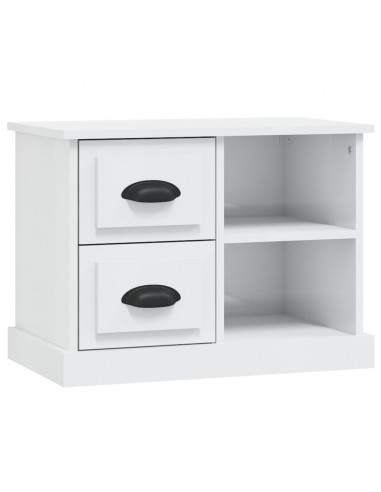 Comodino Bianco Lucido 60x35,5x45 cm