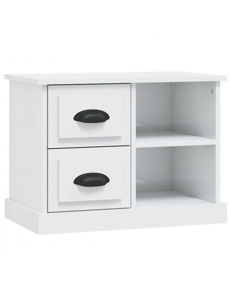 Comodino Bianco Lucido 60x35,5x45 cm