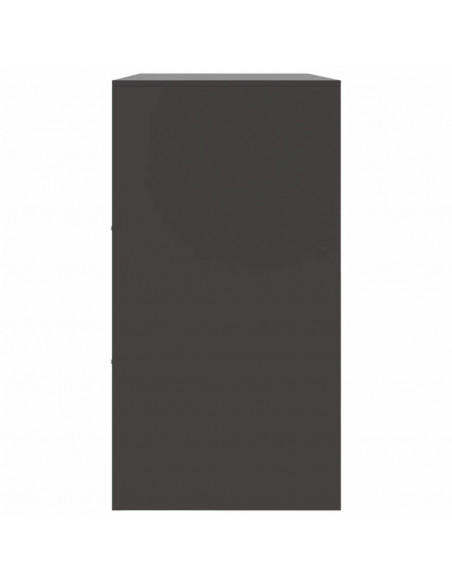 Credenza Nera 99x39x73 cm in Acciaio
