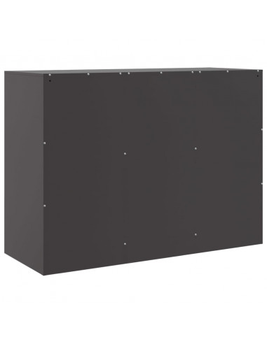 Credenza Nera 99x39x73 cm in Acciaio