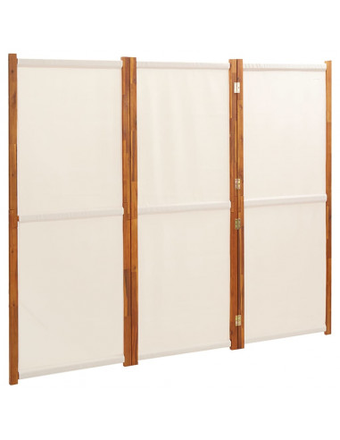 Divisorio a 3 Pannelli Bianco Crema 210x180 cm