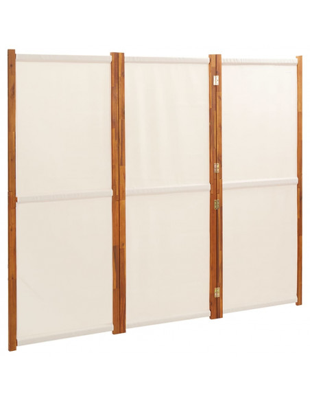 Divisorio a 3 Pannelli Bianco Crema 210x180 cm