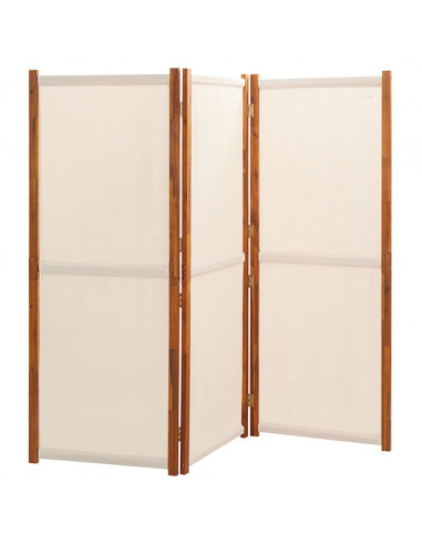 Divisorio a 3 Pannelli Bianco Crema 210x180 cm