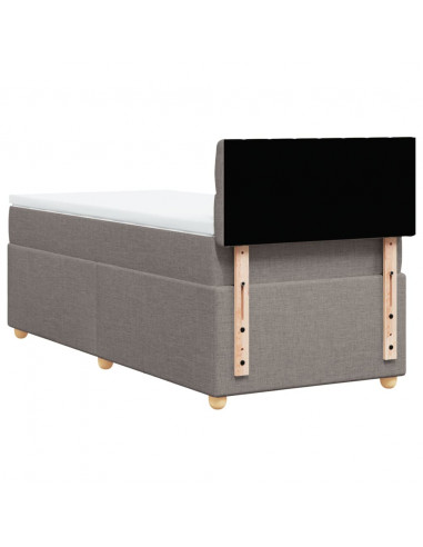 Giroletto a Molle con Materasso Tortora 80x200 cm inTessuto