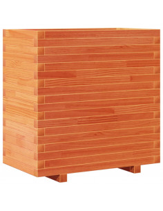 Fioriera Giardino Marrone Cera 70x40x72 cm Legno Massello Pino 2