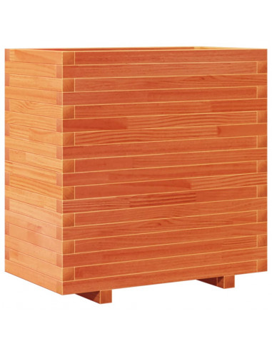 Fioriera Giardino Marrone Cera 70x40x72 cm Legno Massello Pino