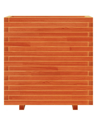 Fioriera Giardino Marrone Cera 70x40x72 cm Legno Massello Pino