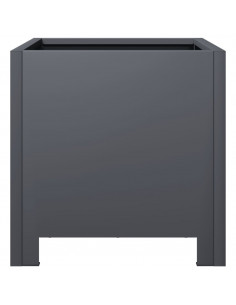 Fioriere da Giardino 2 pz Antracite 30x30x30 cm in Acciaio 2