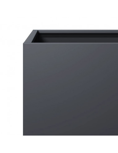 Fioriere da Giardino 2 pz Antracite 30x30x30 cm in Acciaio