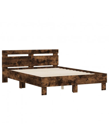 Giroletto con Testiera Rovere Fumo 120x190 cm Legno Multistrato