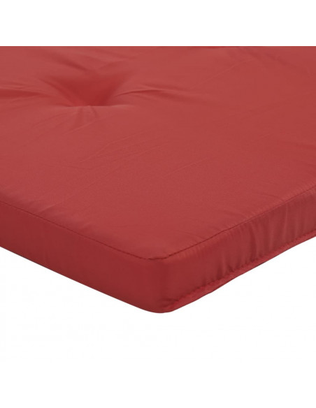 Cuscini per Sedia a Sdraio 2 pz Rosso in Tessuto Oxford