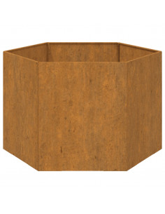 Fioriera Ruggine 60x60x45 cm Acciaio Corten