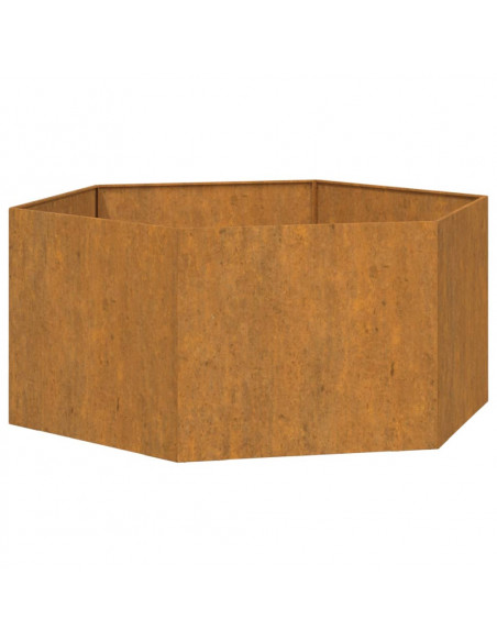 Fioriera Ruggine 90x90x45 cm Acciaio Corten