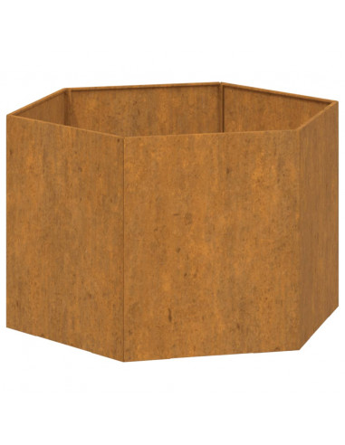 Fioriera Ruggine 60x60x45 cm Acciaio Corten