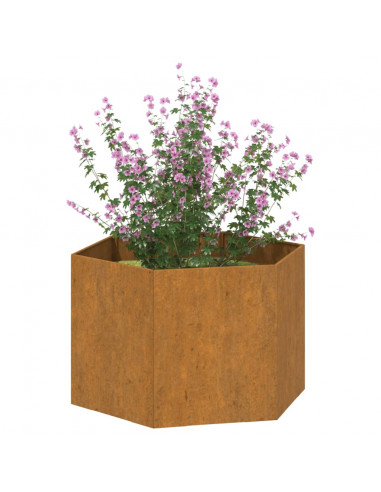 Fioriera Ruggine 60x60x45 cm Acciaio Corten