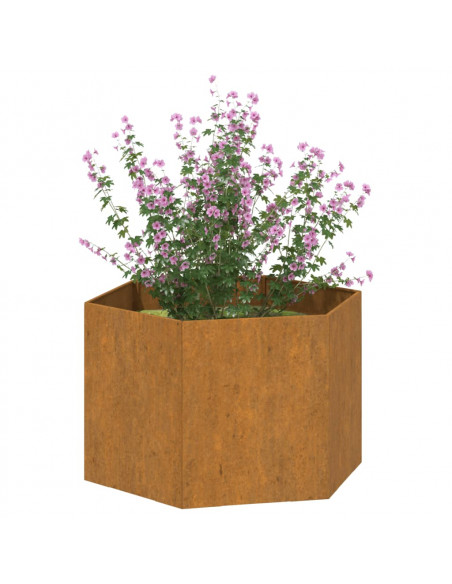 Fioriera Ruggine 60x60x45 cm Acciaio Corten