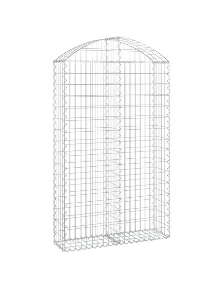 Cesto Gabbione ad Arco 100x30x160/180 cm Ferro Zincato