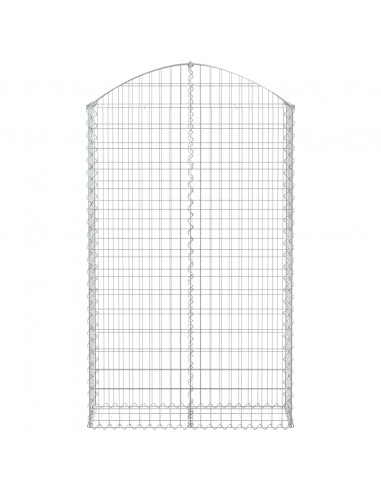 Cesto Gabbione ad Arco 100x30x160/180 cm Ferro Zincato