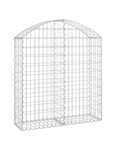 Cesto Gabbione ad Arco 100x30x100/120 cm Ferro Zincato