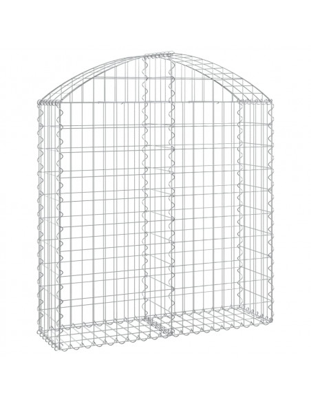 Cesto Gabbione ad Arco 100x30x100/120 cm Ferro Zincato