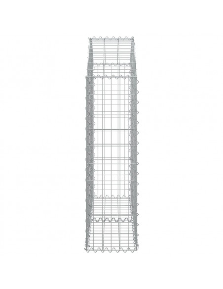 Cesto Gabbione ad Arco 100x30x100/120 cm Ferro Zincato