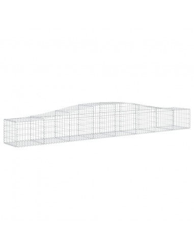 Cesti Gabbioni ad Arco 8 pz 400x50x40/60 cm Ferro Zincato