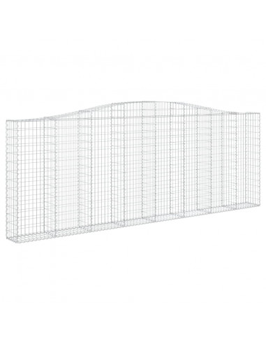 Cesti Gabbioni ad Arco 4 pz 400x30x140/160 cm Ferro Zincato