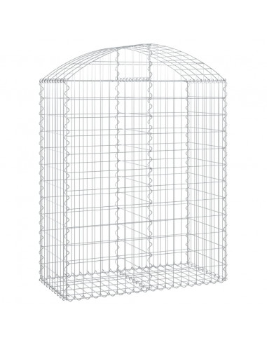 Cesto Gabbione ad Arco 100x50x120/140 cm Ferro Zincato