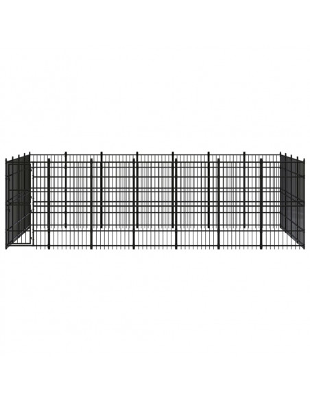 Gabbia per Cani da Esterno in Acciaio 25,8 m²