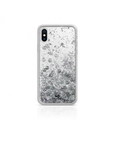 White Diamonds Sparkle custodia per cellulare 14,7 cm (5.8") Cover Argento, Trasparente