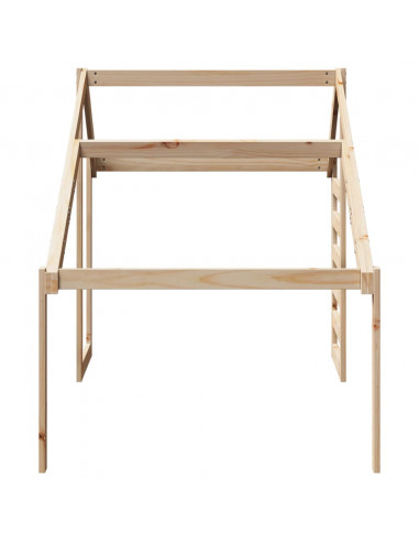 Tetto per Letto Bambini 198x87x113 cm in Legno Massello di Pino