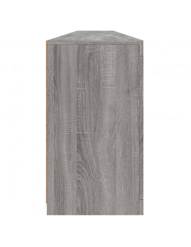 Credenza con Luci LED Grigio Sonoma 283x37x67 cm