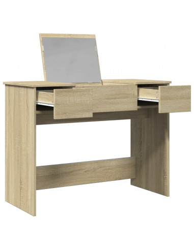 Toeletta con Specchio Rovere Sonoma 100x45x76 cm