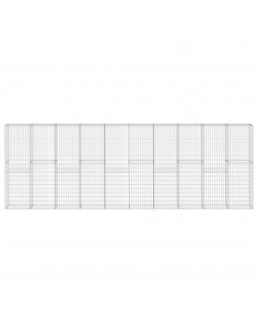 Gabbione con Copertura in Acciaio Zincato 600x30x200 cm 2