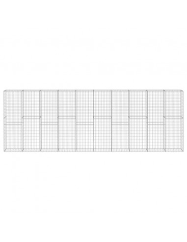 Gabbione con Copertura in Acciaio Zincato 600x30x200 cm