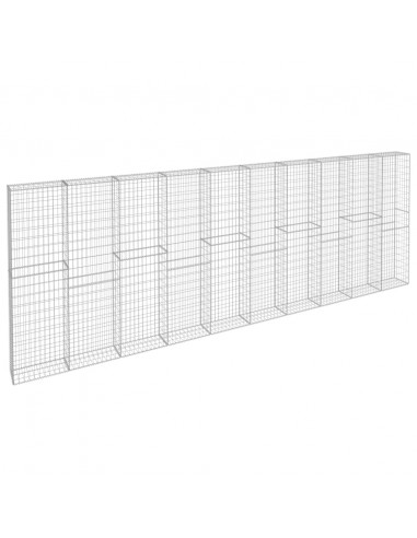 Gabbione con Copertura in Acciaio Zincato 600x30x200 cm