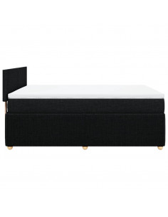 Giroletto a Molle con Materasso Nero 160x200 cm in Tessuto 2