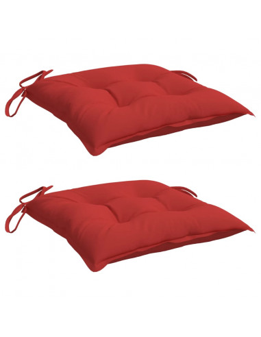 Cuscini per Sedia 2 pz Rossi 40x40x7 cm in Tessuto Oxford