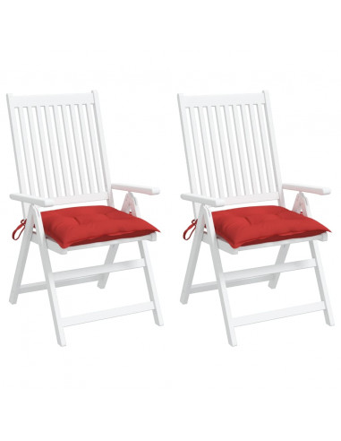 Cuscini per Sedia 2 pz Rossi 40x40x7 cm in Tessuto Oxford