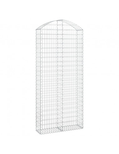 Cesto Gabbione ad Arco 100x30x220/240 cm Ferro Zincato